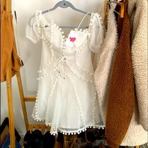 White off the shoulder dress